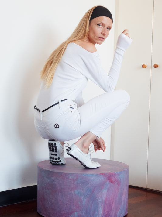 Berlinetta Glove Sneaker - Cream