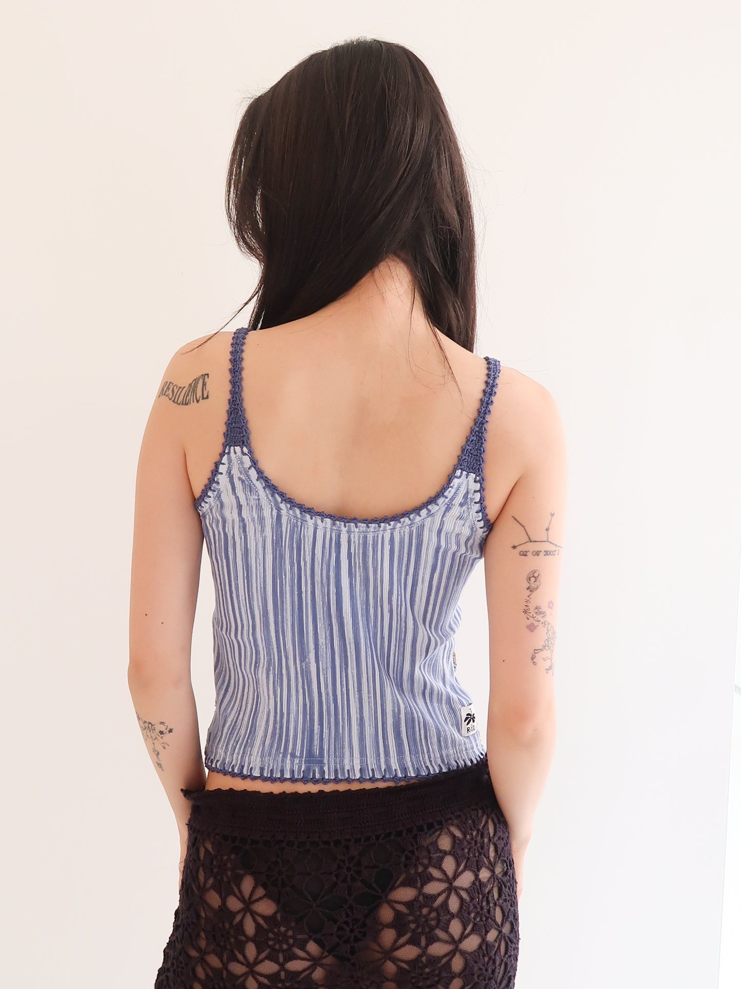 Butterfly Pea Tank - Baby Stripe Navy I