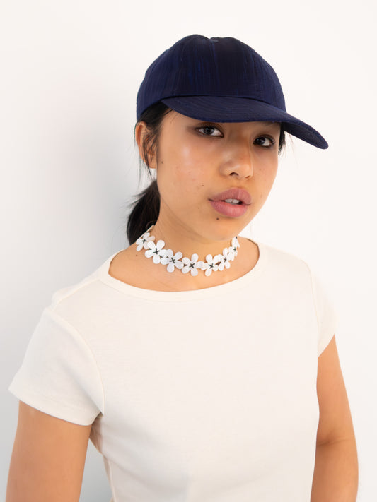 Raw Silk Cap - Navy
