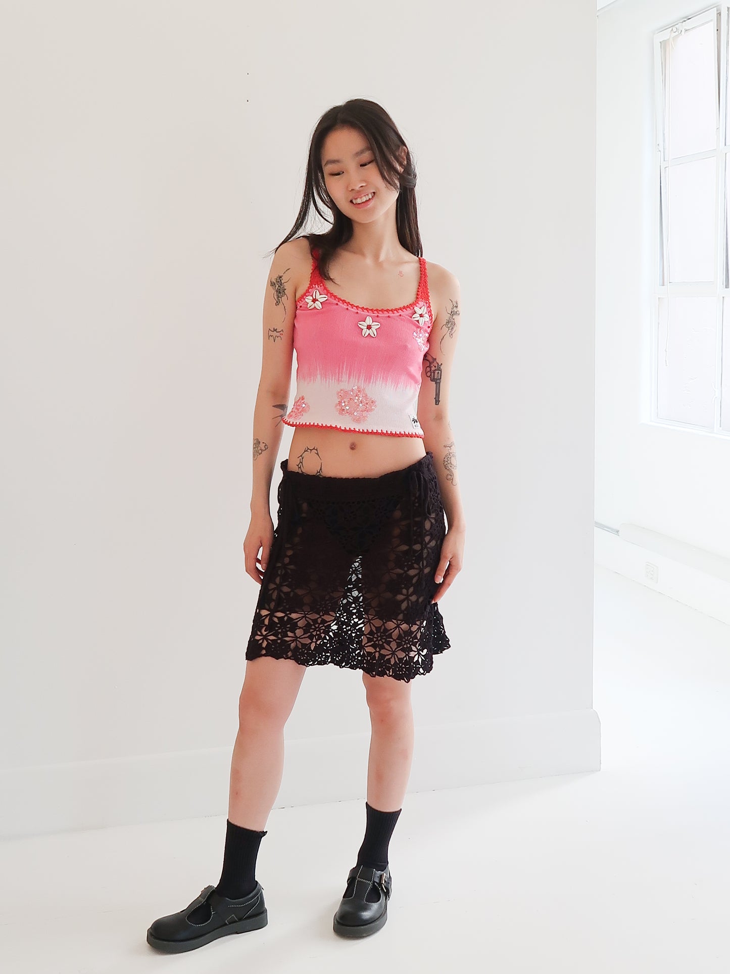 Kiko Crochet Skirt - Black