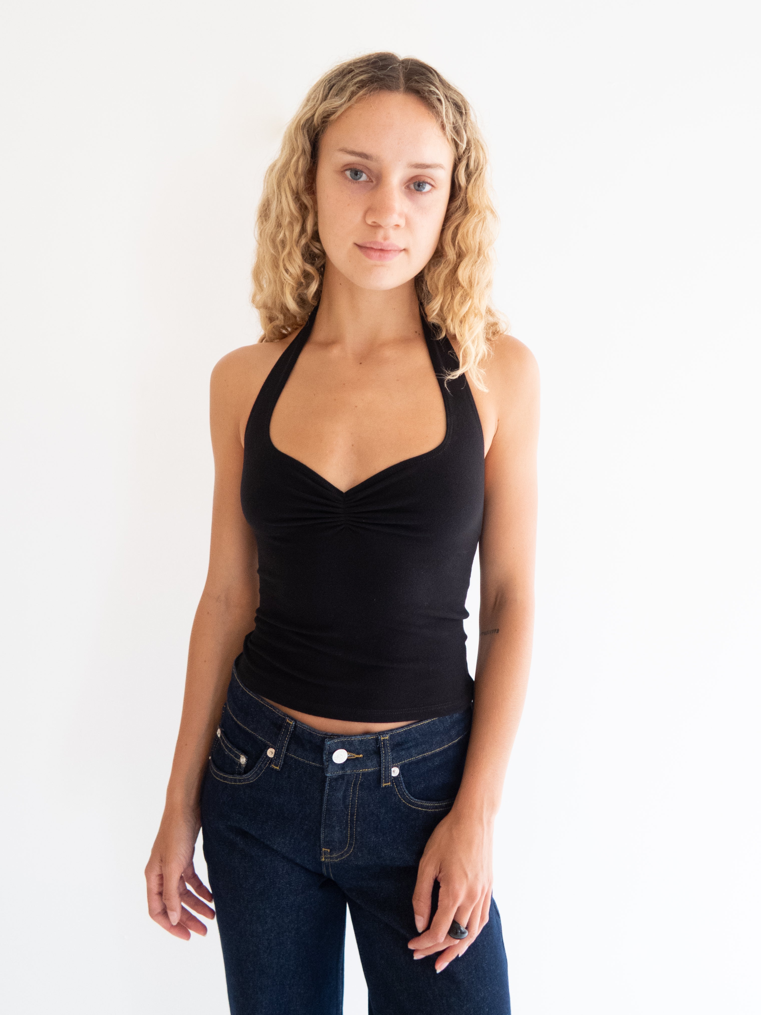 Corazon Halter Top - Black – Saloon Store