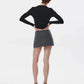 The Miniskirt - Grey Merino Wool Twill