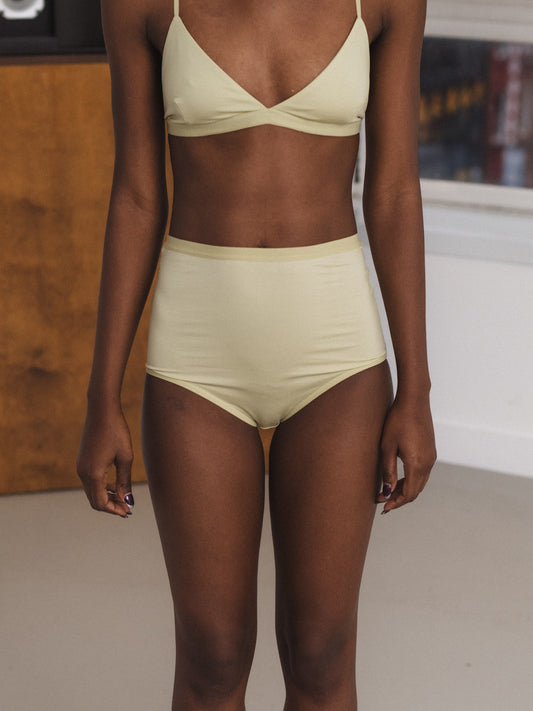 Highwaist Bell Pants Bamboo Lyocell - Pier Green
