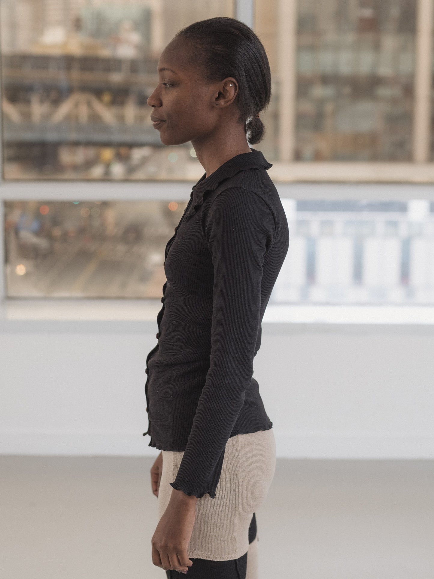 Iso Shirt Recycled Cotton Rib - Black