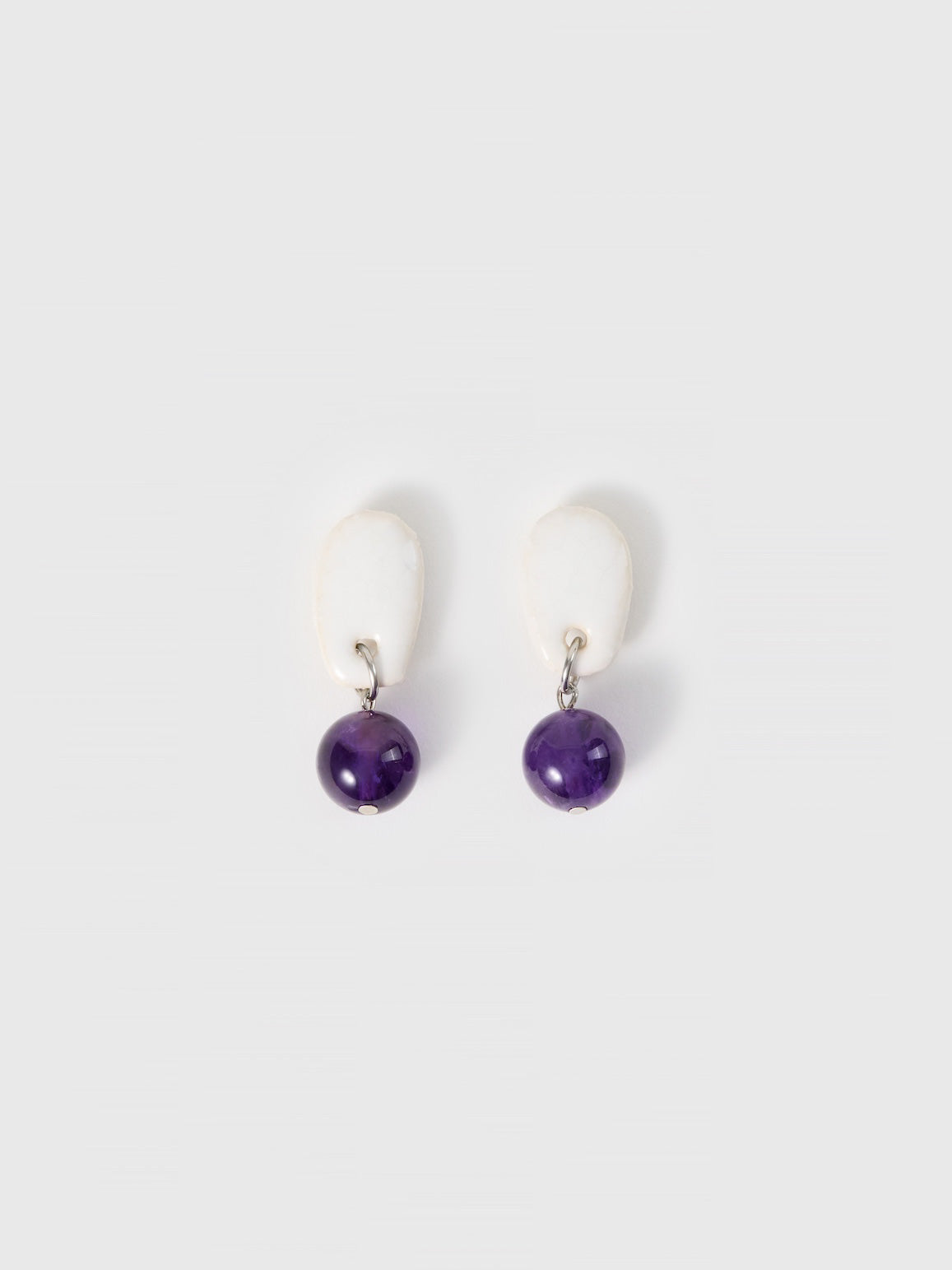 Jume Earring - Meringue/Amethyst