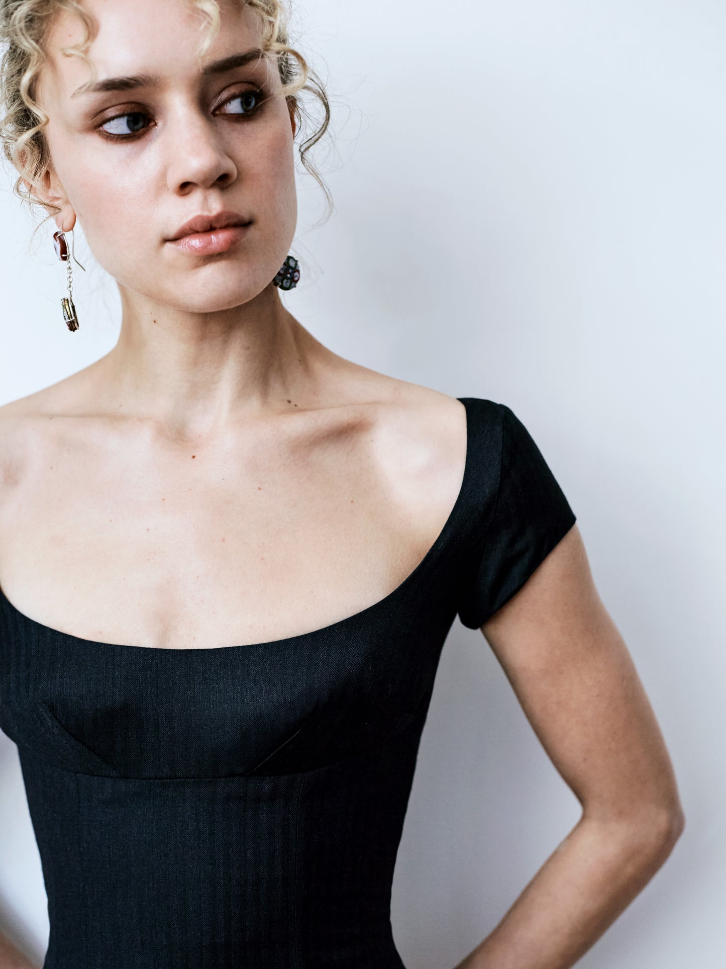 The Corselette - Black Herringbone