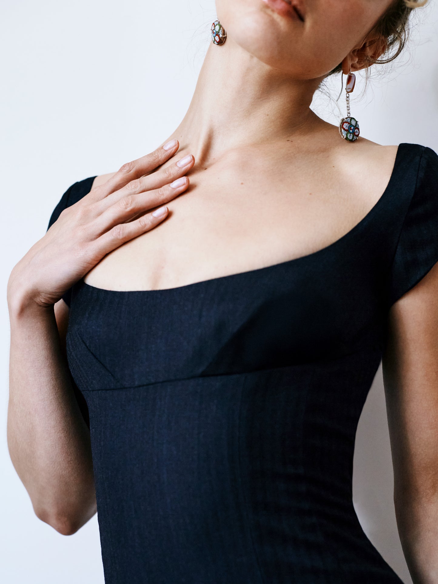 The Corselette - Black Herringbone