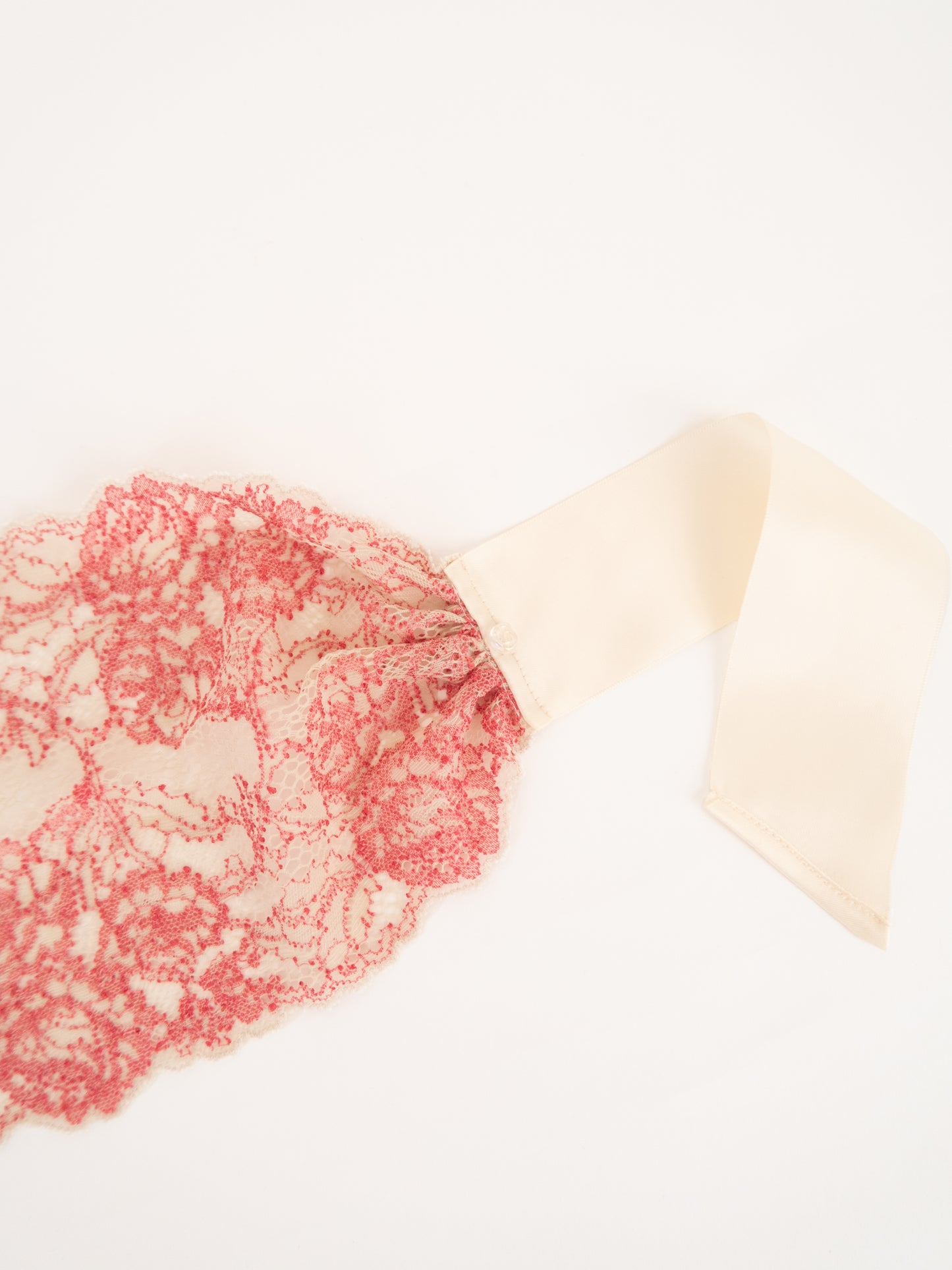 Lace Bandeau - Red/White
