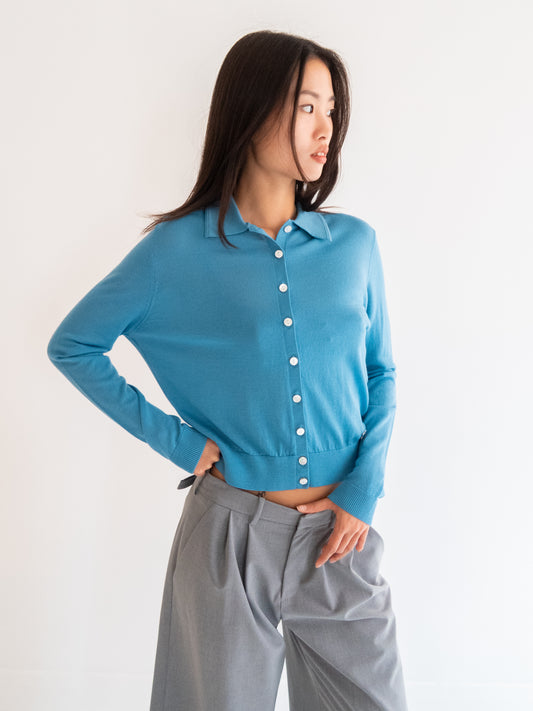 Ley Cardigan - Cerulean