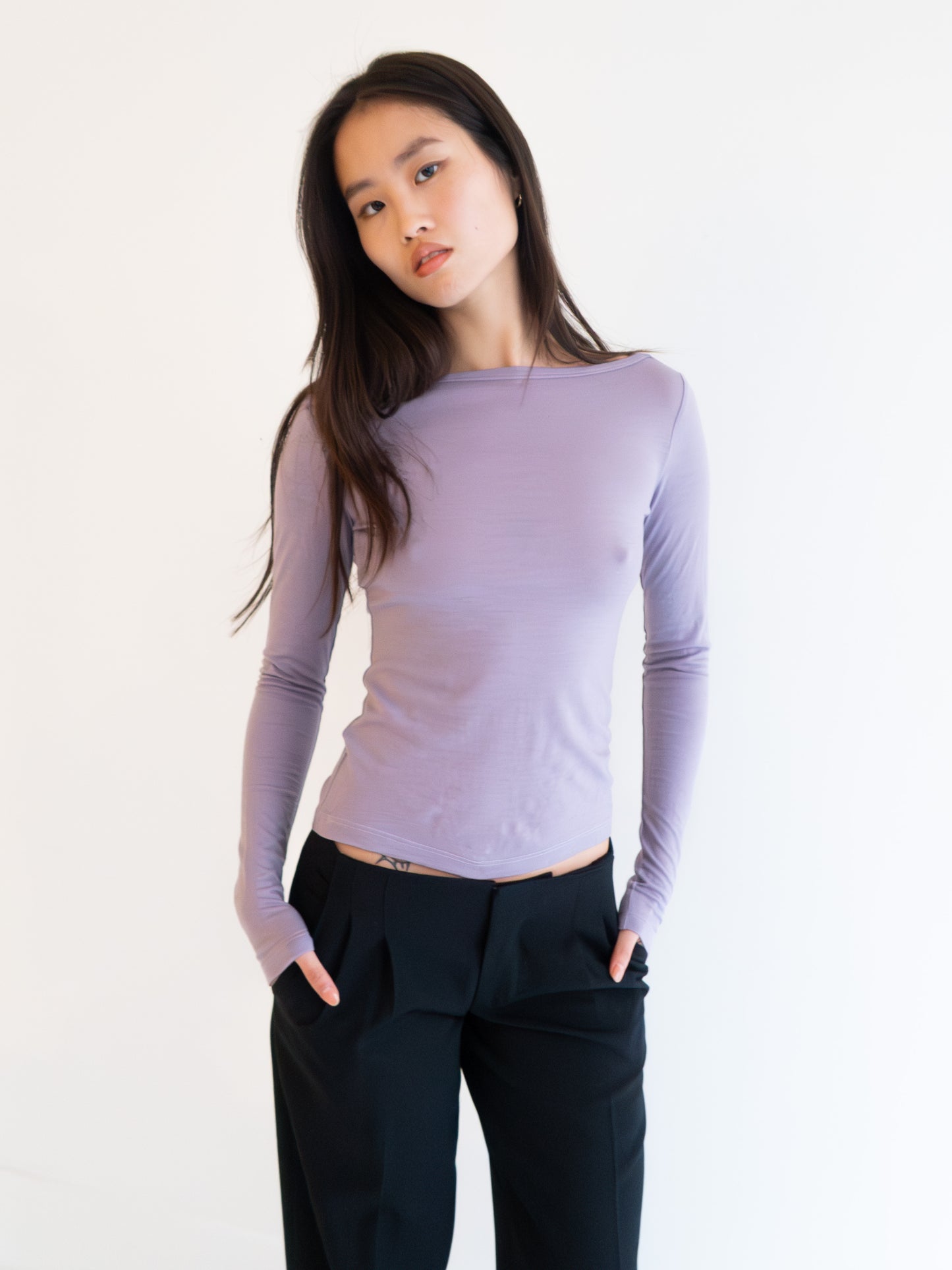 Exclusive Merino Long Sleeve - Wisteria