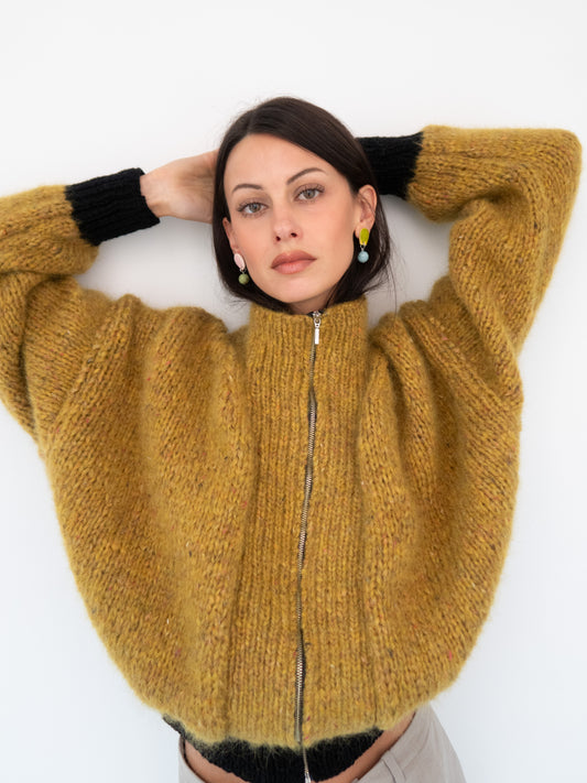 Jume Earring - Puff/Green Turquoise