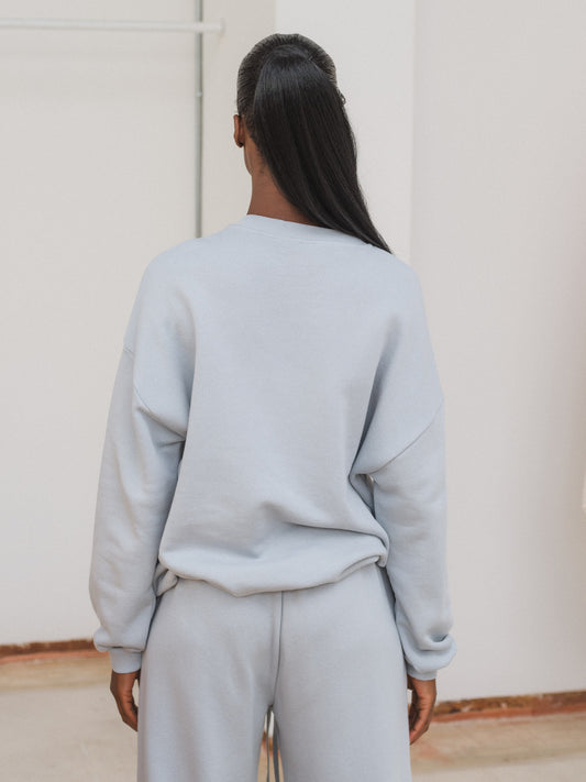 Rim Sweatshirt Regenerative Cotton - Whitestone Blue