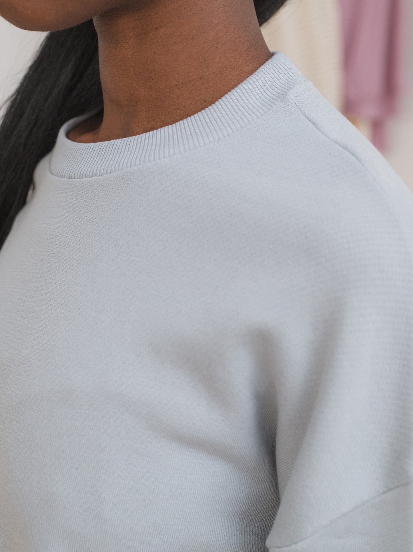 Rim Sweatshirt Regenerative Cotton - Whitestone Blue