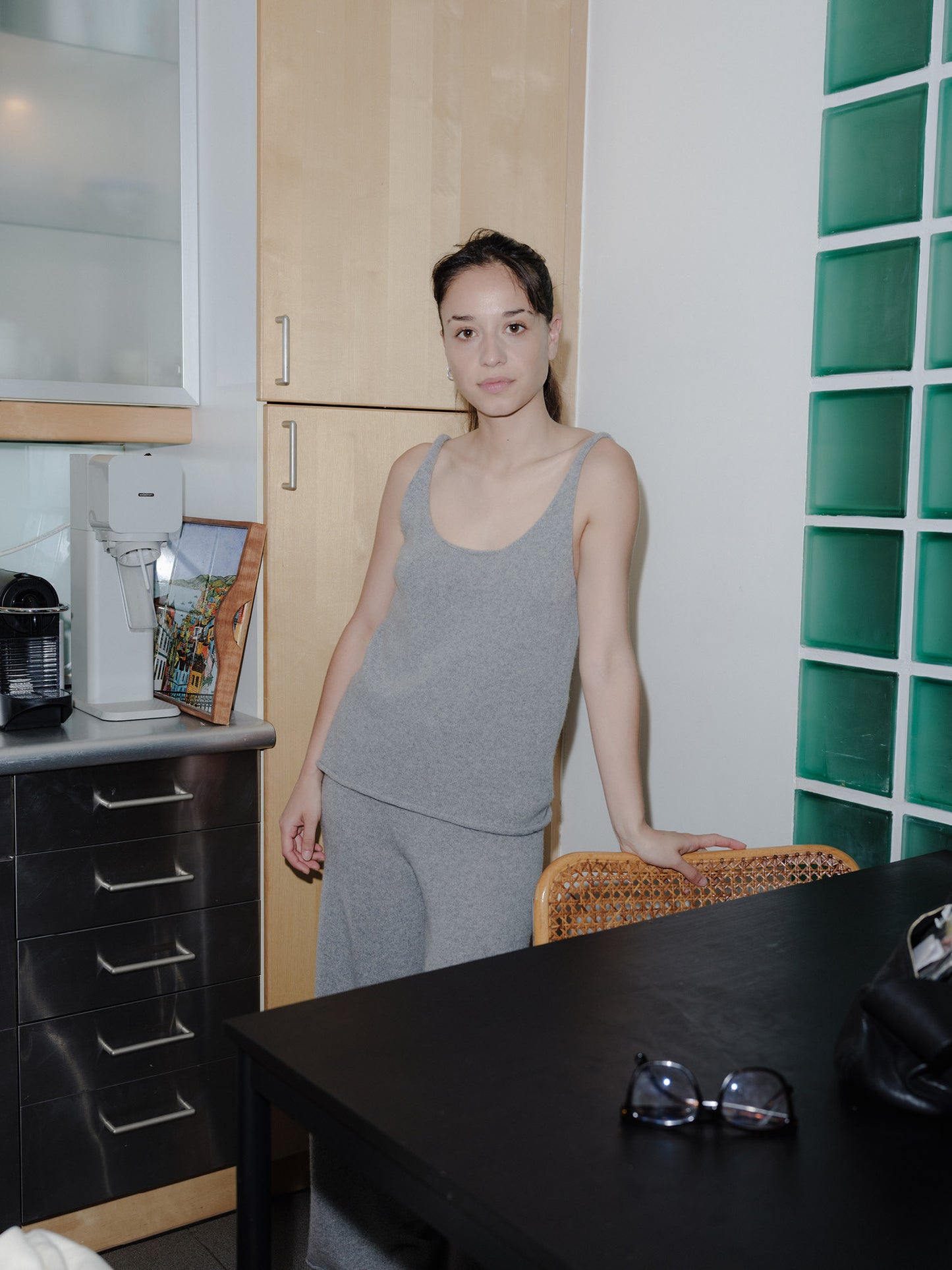 Rim Tank - Recycled Cashmere - Grey Melange