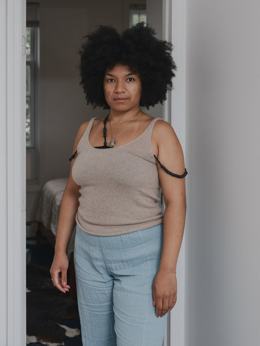 Rim Tank Recycled Cashmere - Naturale