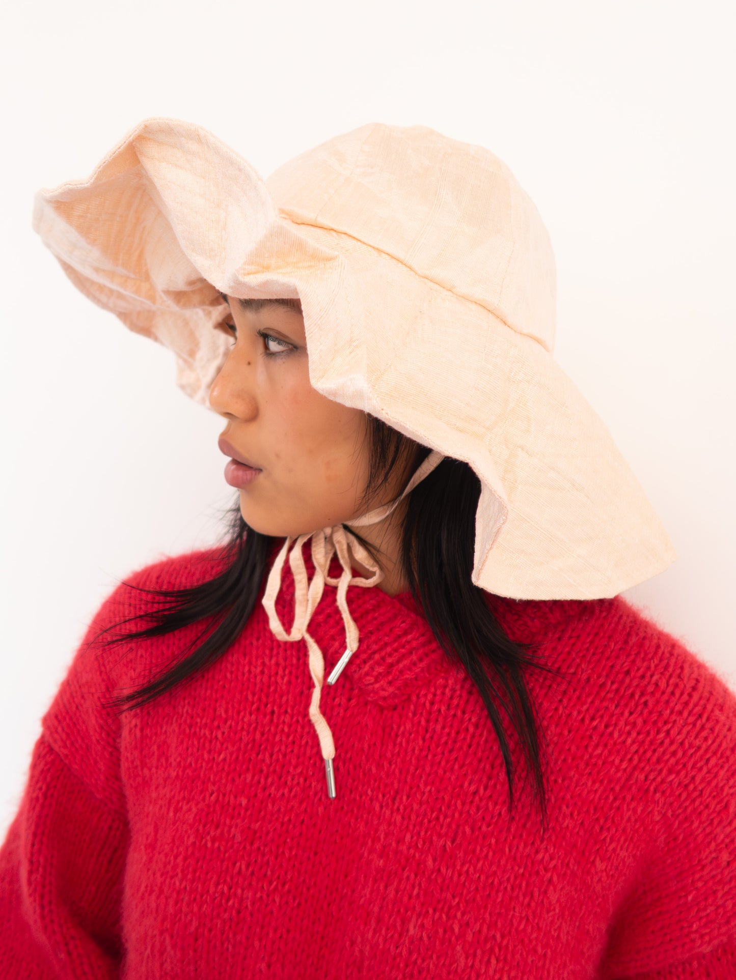 Raw Silk Sun Hat - Ballet