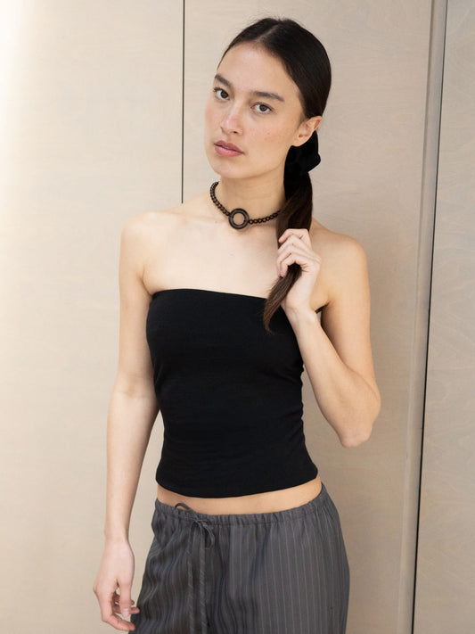 Merino Tube Top - Black