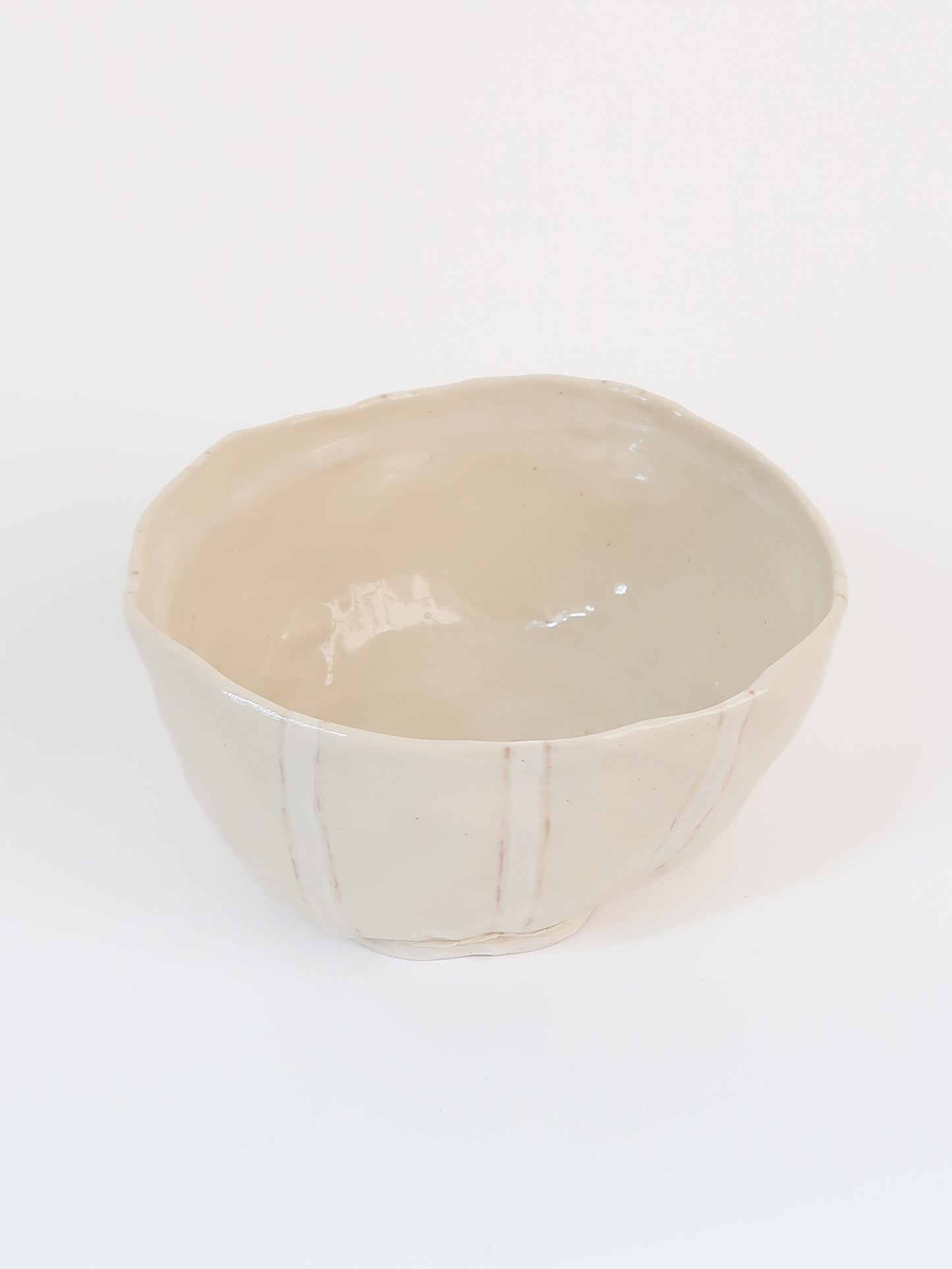Small White Stripe Bowl
