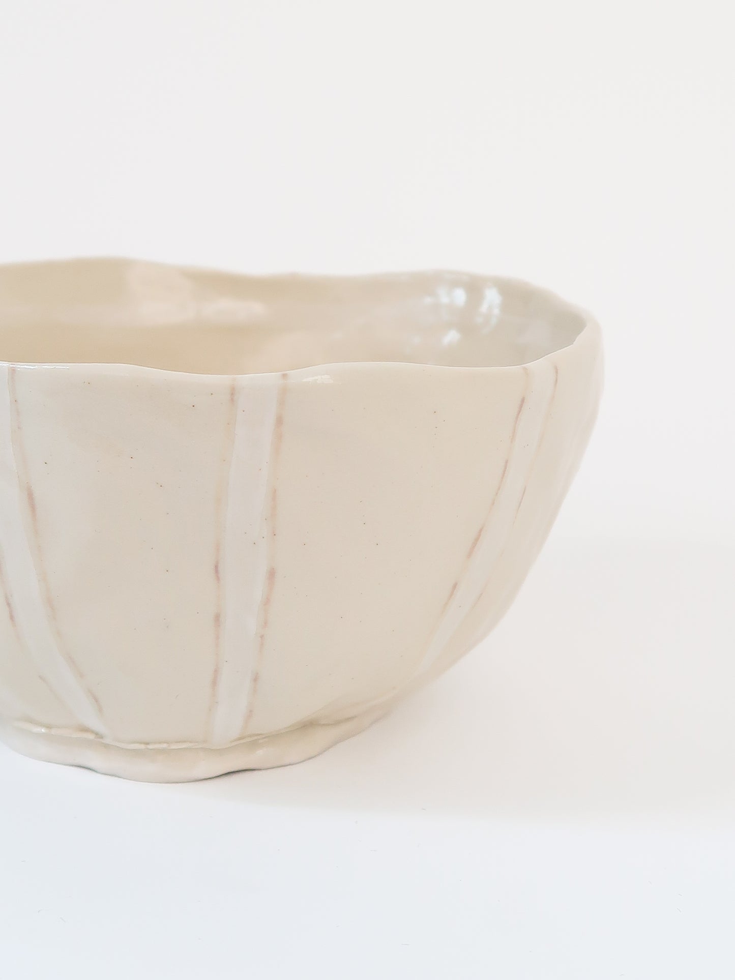 Small White Stripe Bowl