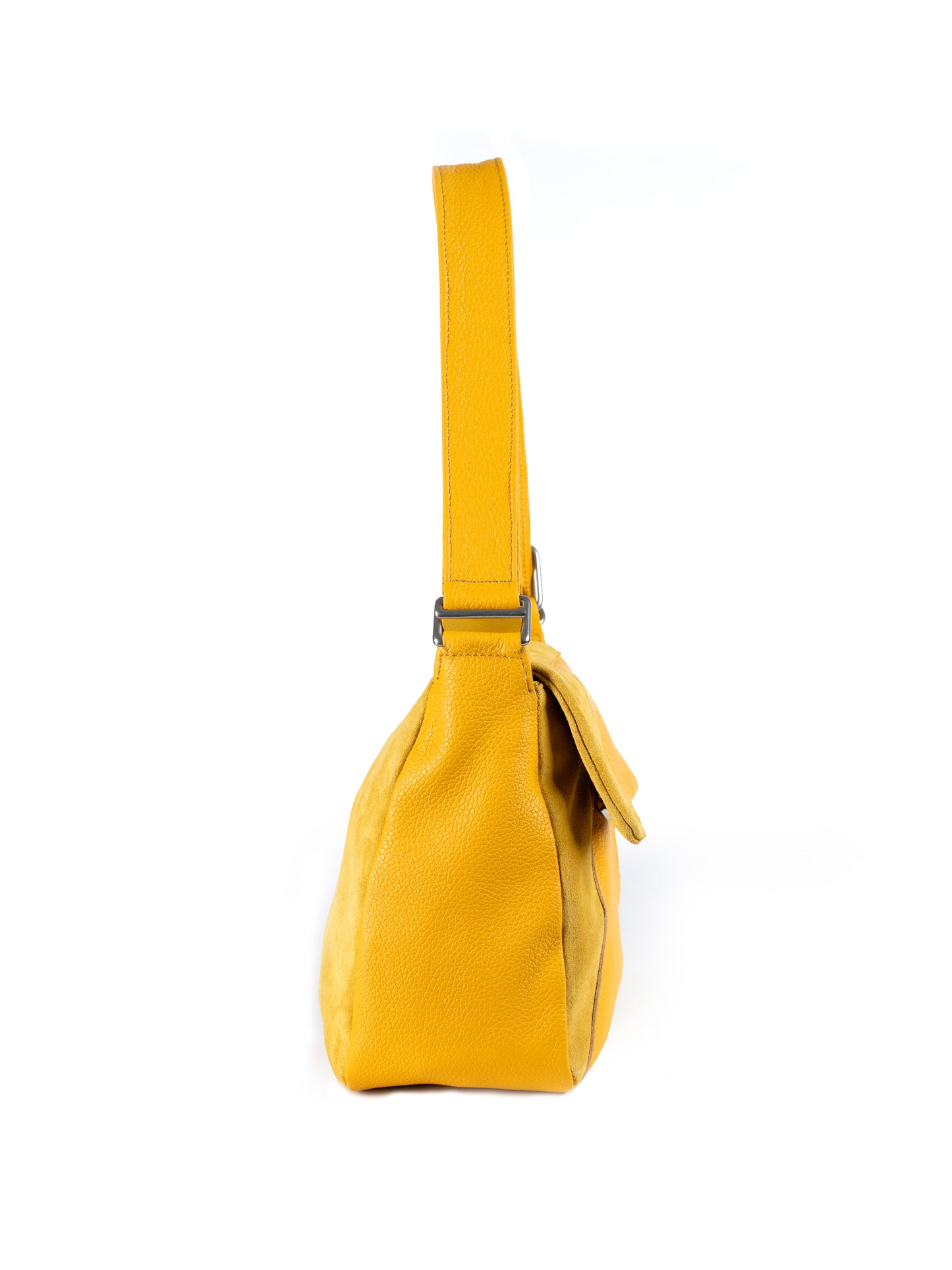 Suede Shoulder Bag - Mustard