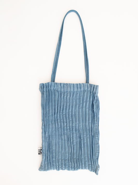 Plissé Silk Bag - Light Indigo