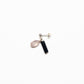 Bebecita Earring (Single) - Onyx & Rose Quartz