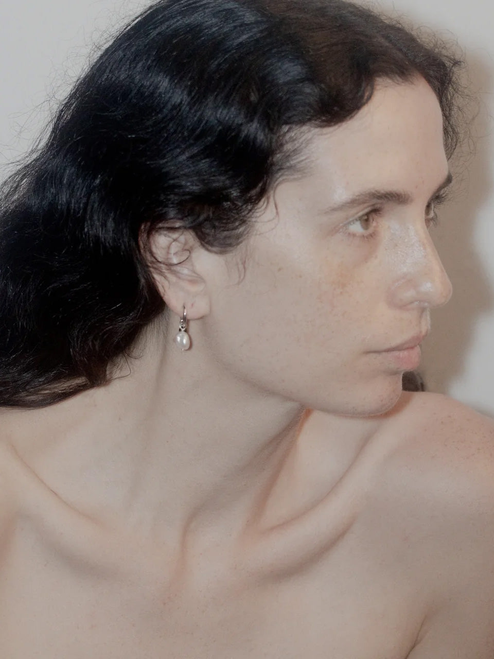 Baba Earring (Single) - Black Agate