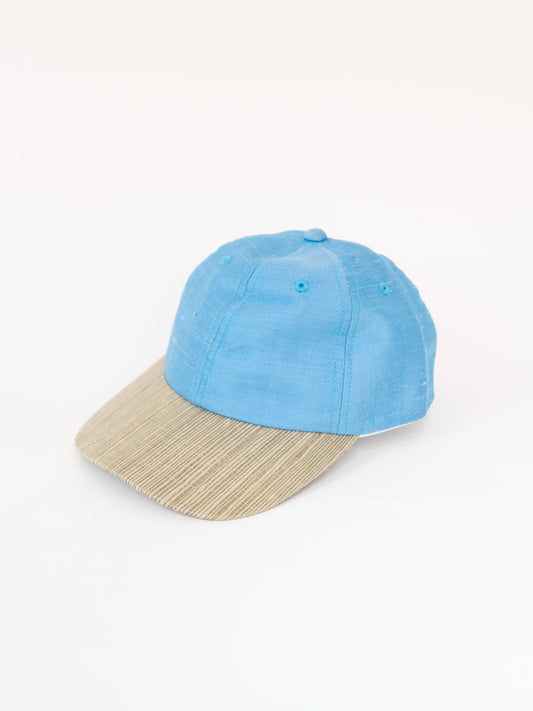 Raw Silk Cap - Lake/Pearl