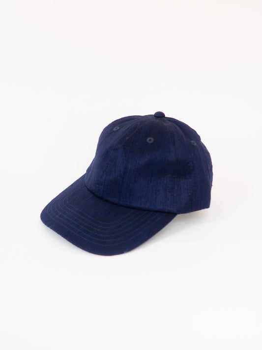 Raw Silk Cap - Navy