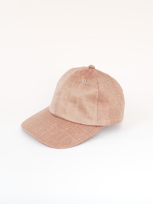 Raw Silk Cap - Tan/Pink Iridescent
