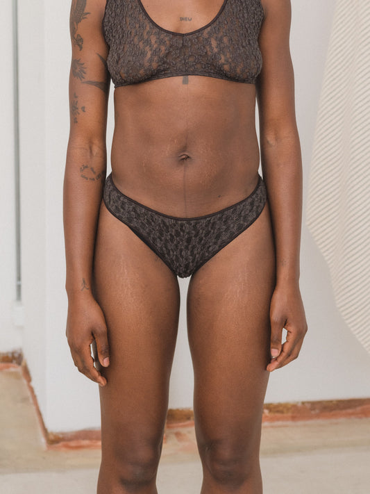 Crescent Pants Organic Cotton Lace - Black