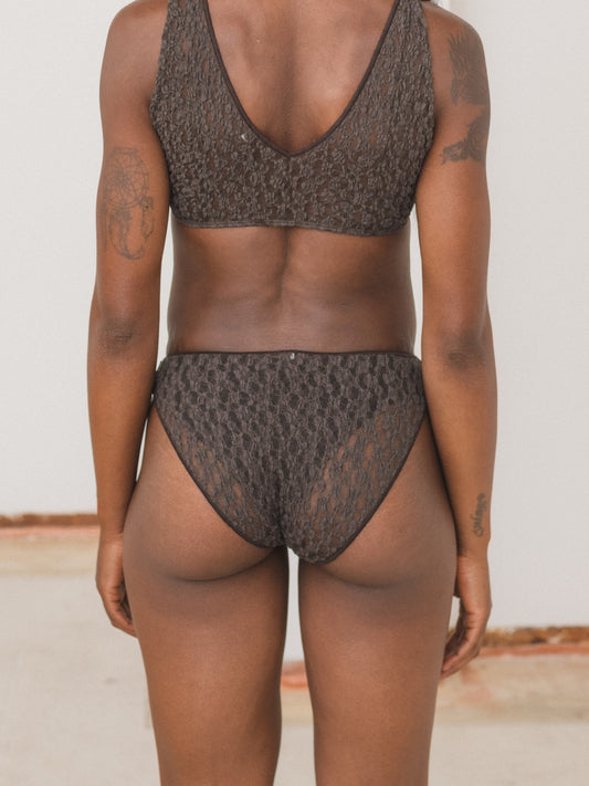 Crescent Pants Organic Cotton Lace - Black
