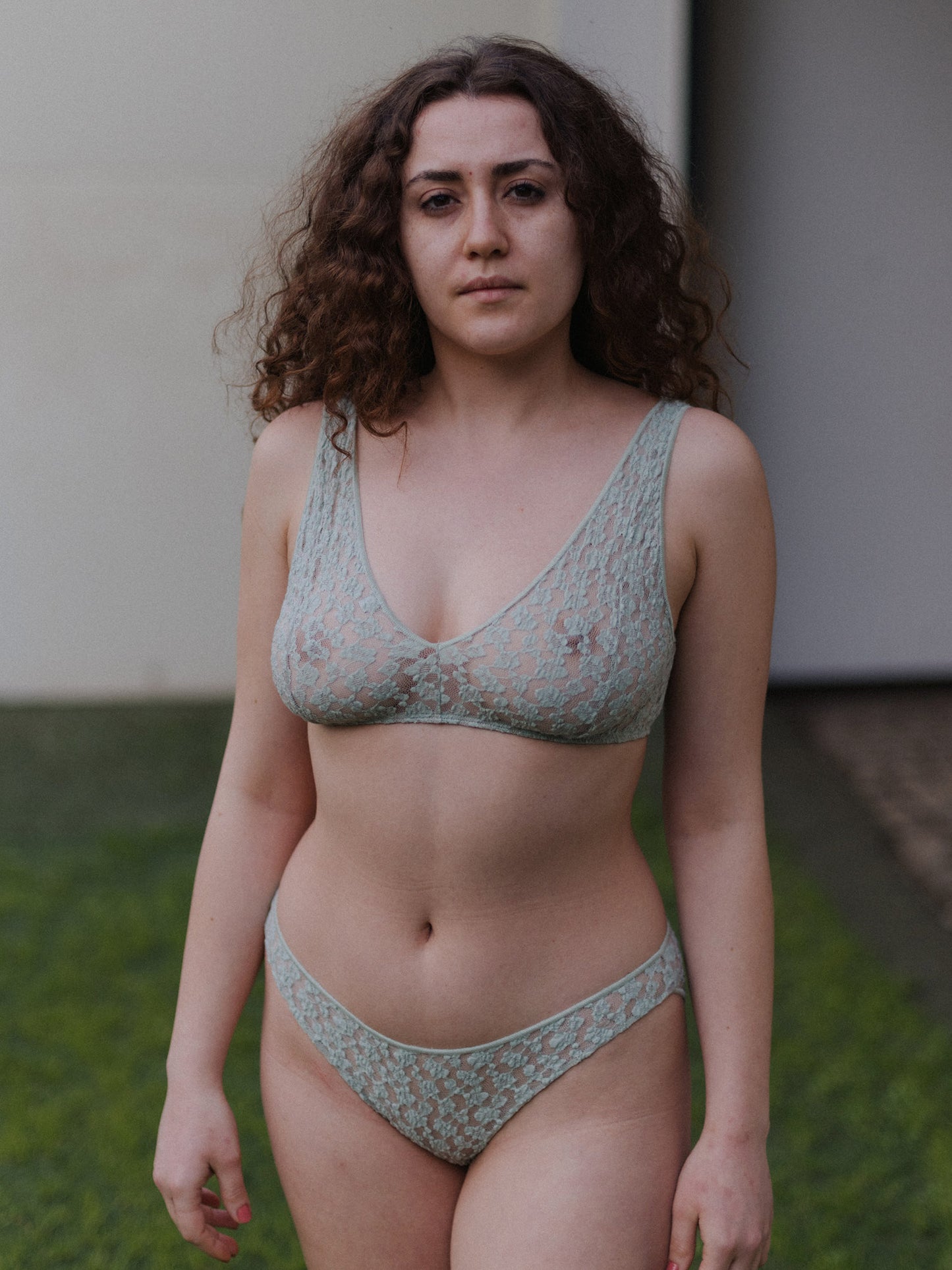 Crescent Pants Organic Cotton Lace - Conta Green