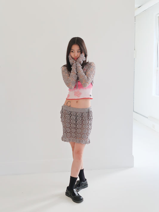 Kiko Crochet Skirt - Ash