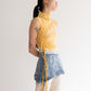 Lace Up Dress - Yellow/Indigo