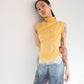 Lace Up Dress - Yellow/Indigo