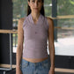 Heart Tank Organic Cotton Rib - Verbe Purple