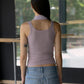 Heart Tank Organic Cotton Rib - Verbe Purple