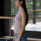 Heart Tank Organic Cotton Rib - Verbe Purple
