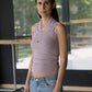 Heart Tank Organic Cotton Rib - Verbe Purple