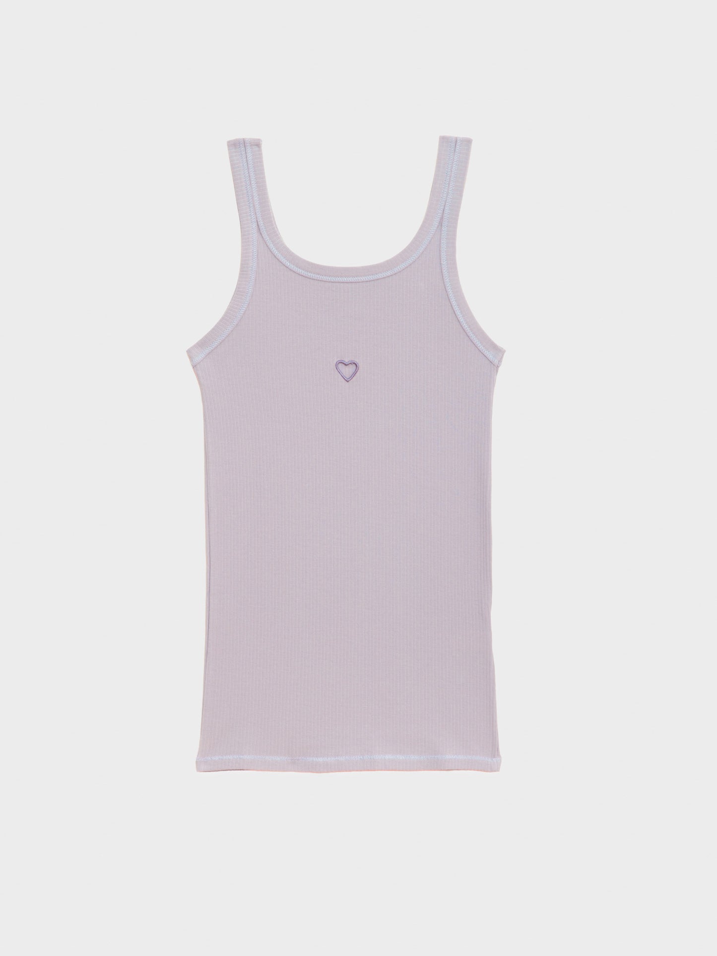 Heart Tank Organic Cotton Rib - Verbe Purple