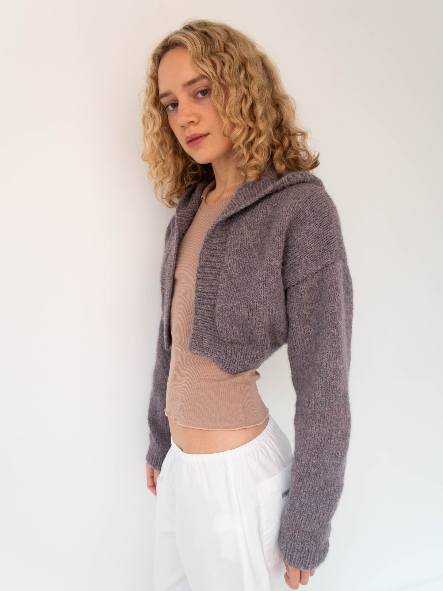 Hooded Cardi - Smokey Mauve