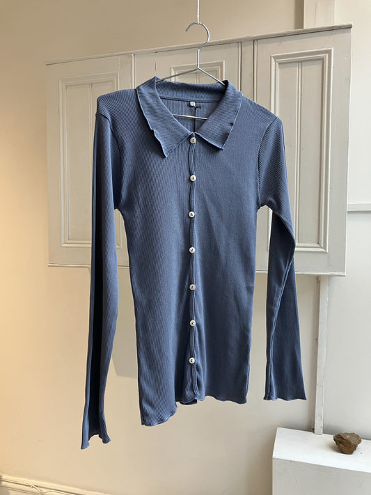 Iso Shirt Recycled Cotton Rib - Denim