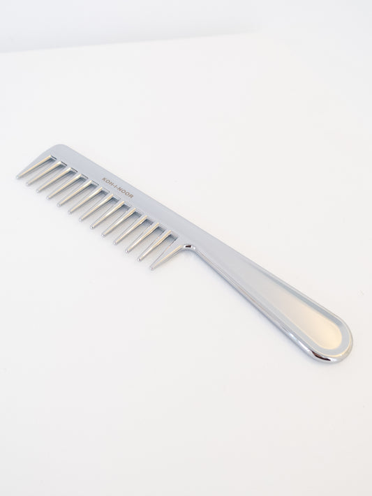 Metalli Wide Tooth Comb - Chrome