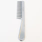 Metalli Wide Tooth Comb with Handle - Chrome