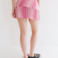 Upcycled Knit Skirt - Magenta Stripes