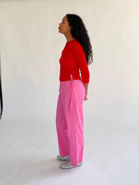Tie Pants - Pink