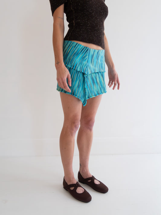 Upcycled Knit Skirt - Blue