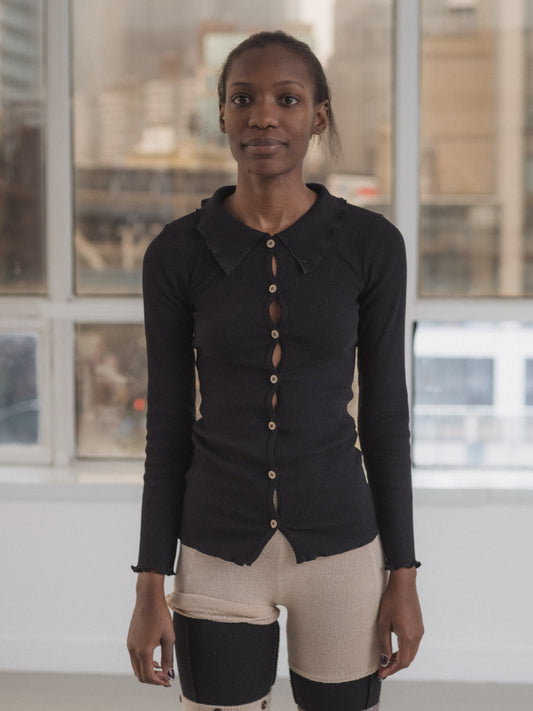 Iso Shirt Recycled Cotton Rib - Black