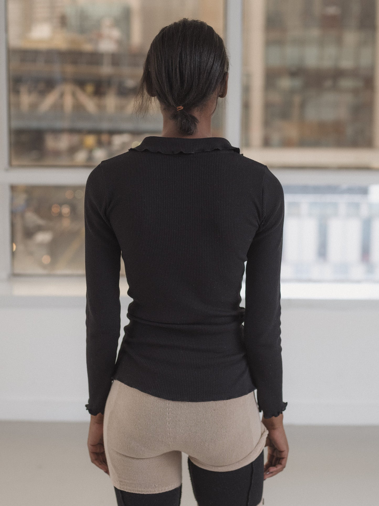Iso Shirt Recycled Cotton Rib - Black